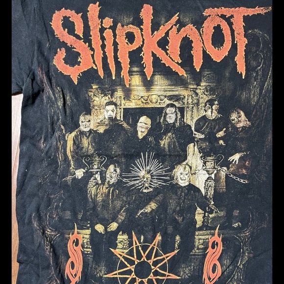 Slipknot Band Tee Black Gildan Heavy Cotton Size CH - Picture 2 of 7